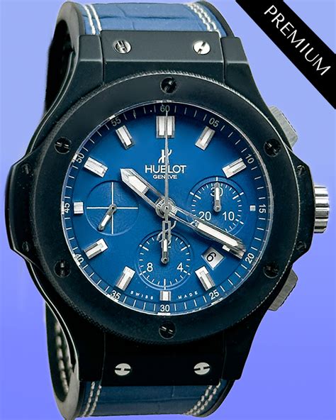 Hublot Big Bang 44MM Blue Dial Leather Strap (301.CI.5190.GR) 